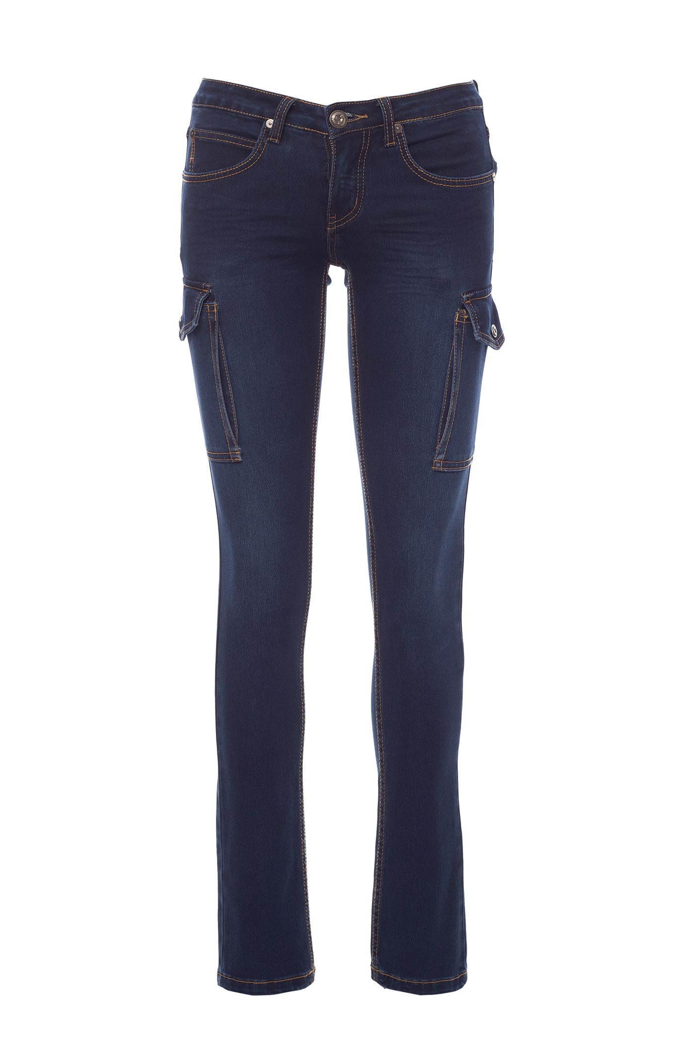 Damen Jeans aus Stretch-Gewebe mit hoher Bewegungsfreiheit in Dunkelblau