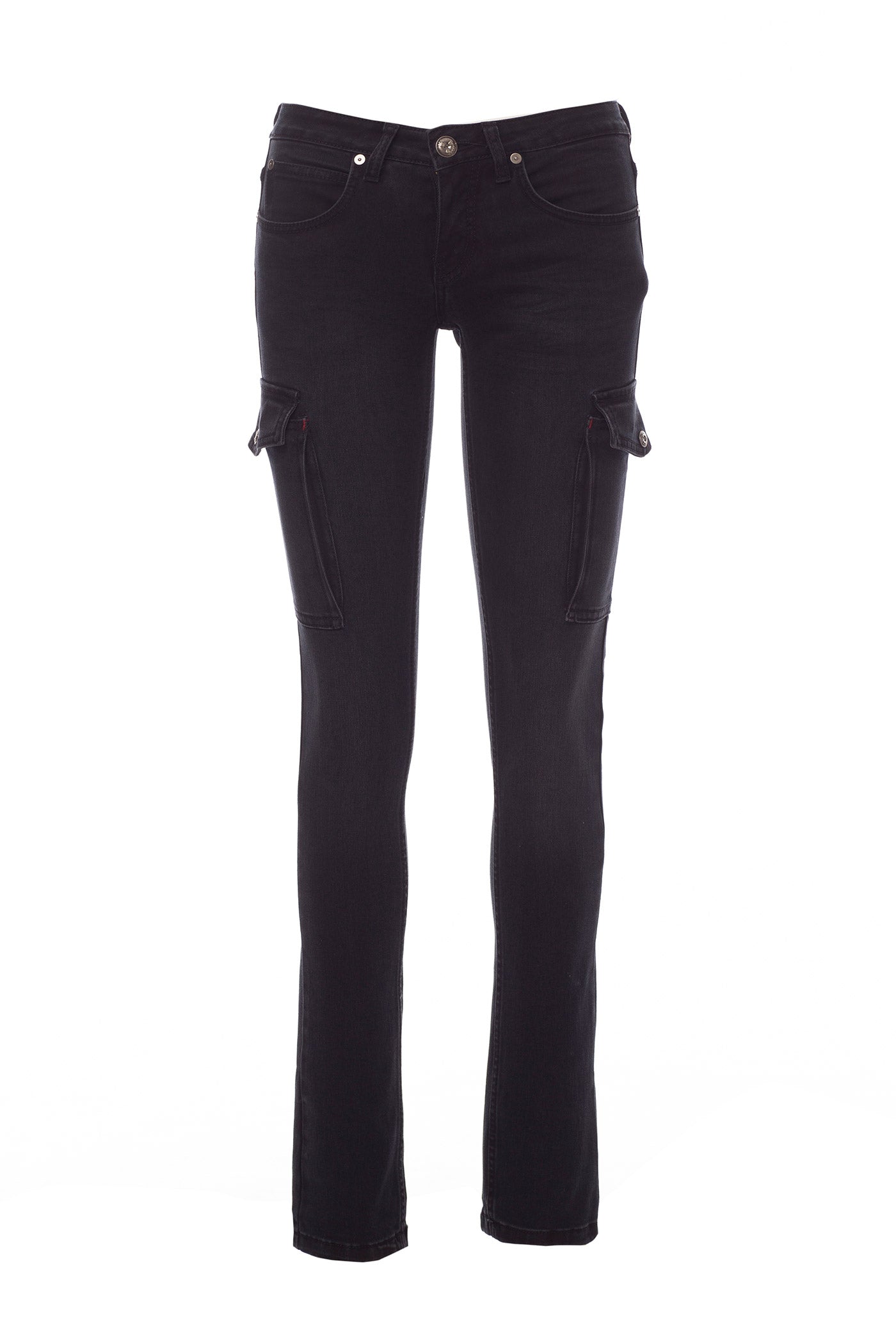 Damen Jeans aus Stretch-Gewebe mit hoher Bewegungsfreiheit in Schwarz