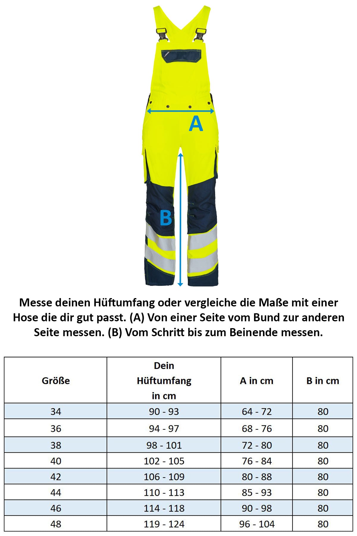 Damen Warnschutz Latzhose Safety Light