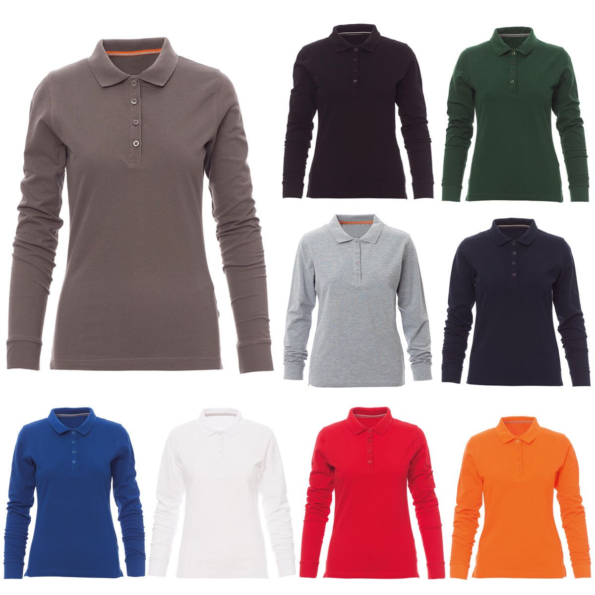 Damen Poloshirt langarm Florence