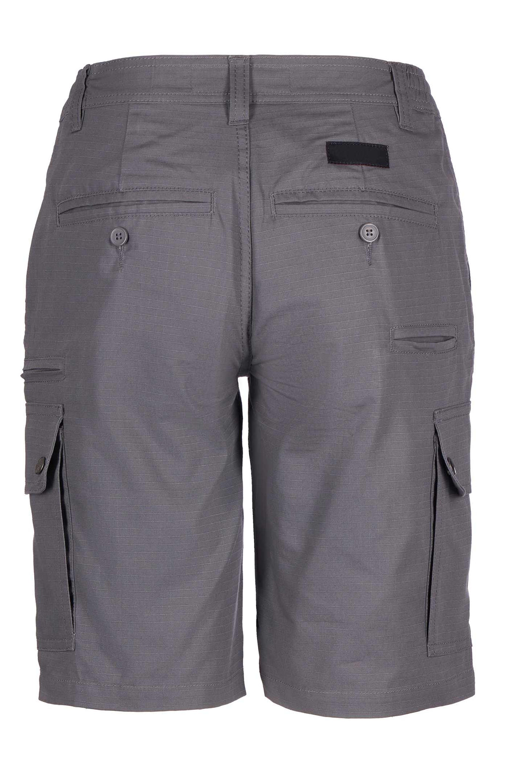 Damen kurze Arbeitshose Shorts mit vielen Taschen und robustem Material in Grau