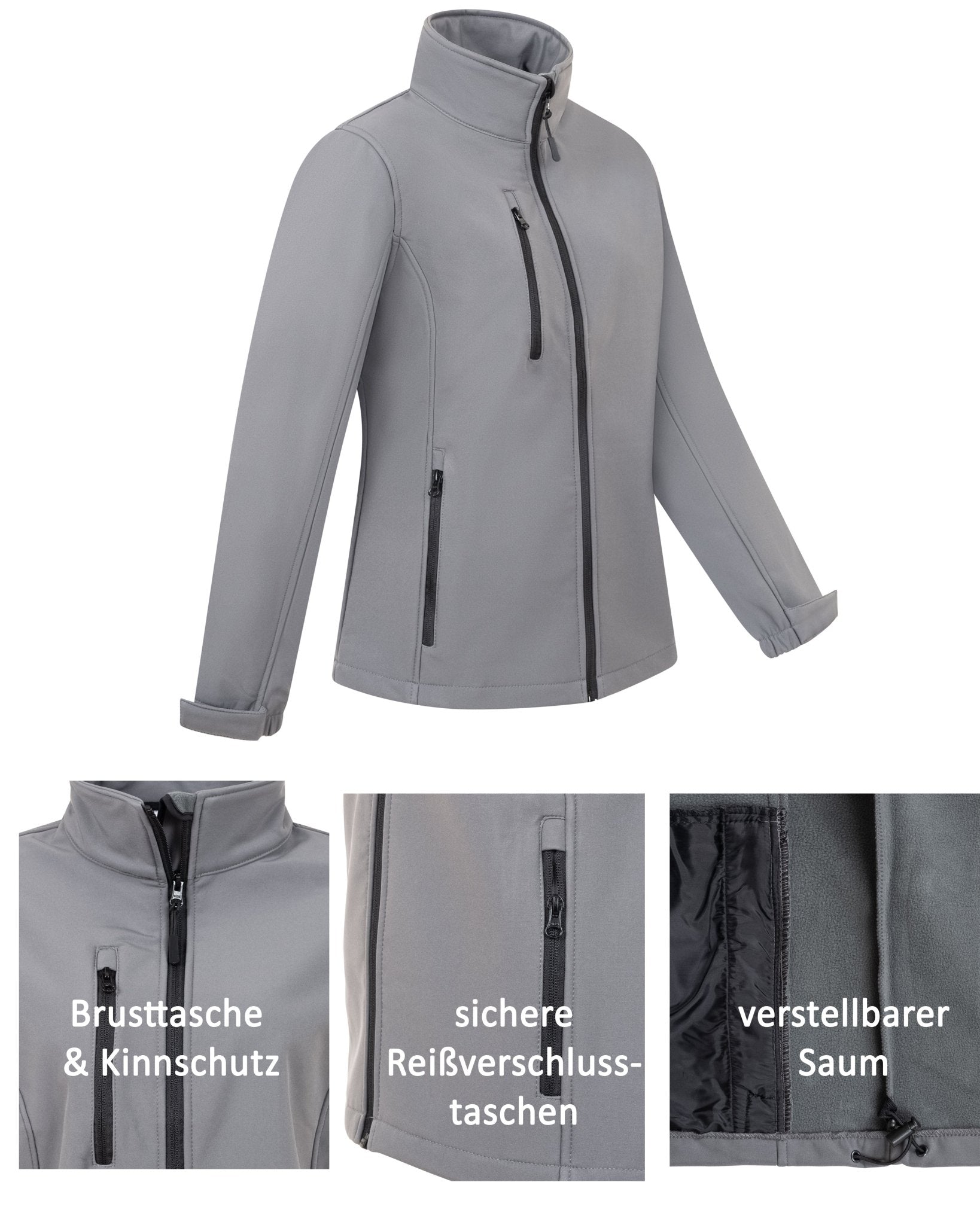 Damen taillierte Softshelljacke wasserdicht winddicht Dublin