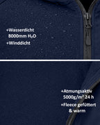 Softshelljacke Damen wasserdicht atmungsaktiv Arbeitsjacke mit Stehkragen Dublin