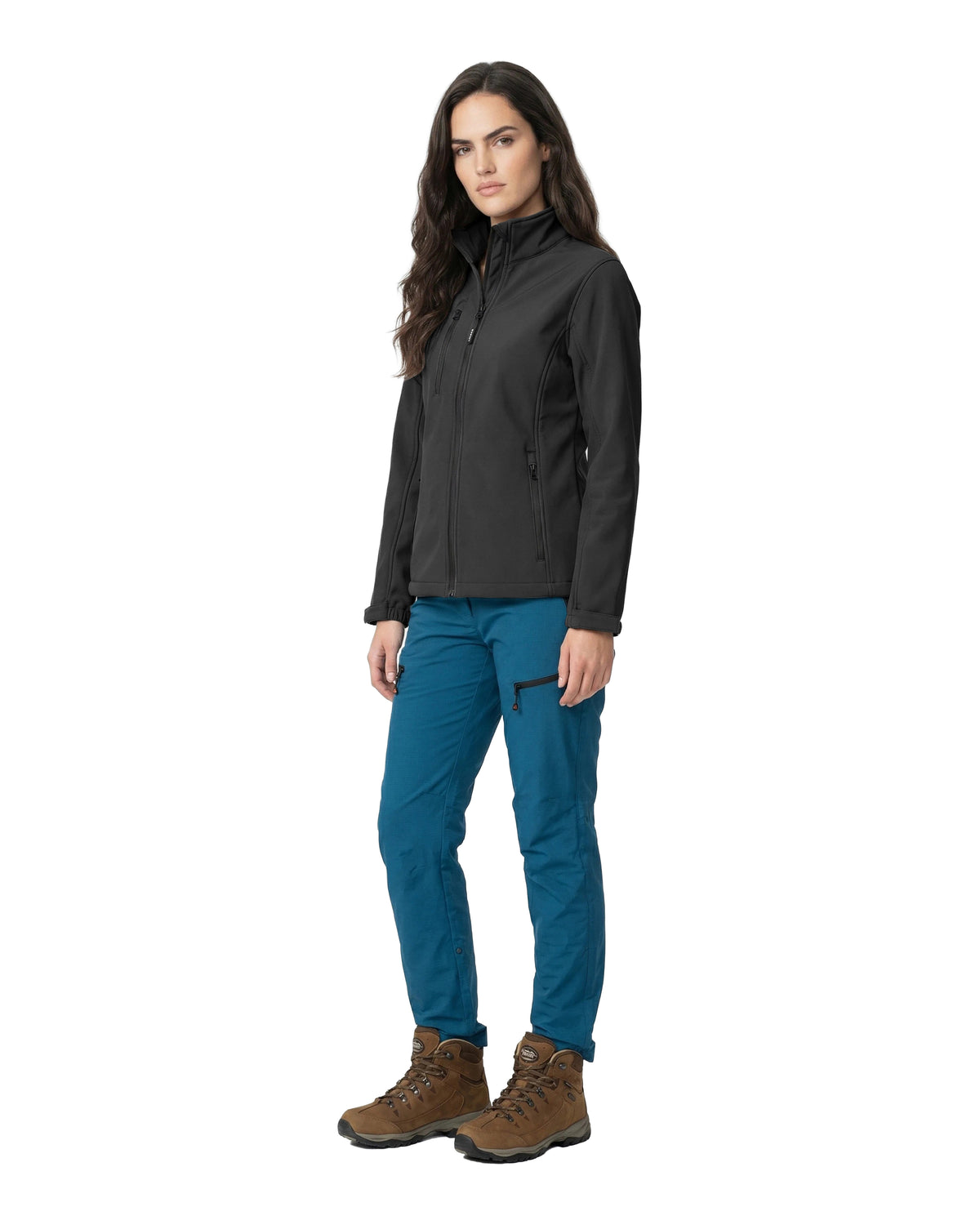 Softshelljacke Damen wasserdicht atmungsaktiv Arbeitsjacke mit Stehkragen Dublin