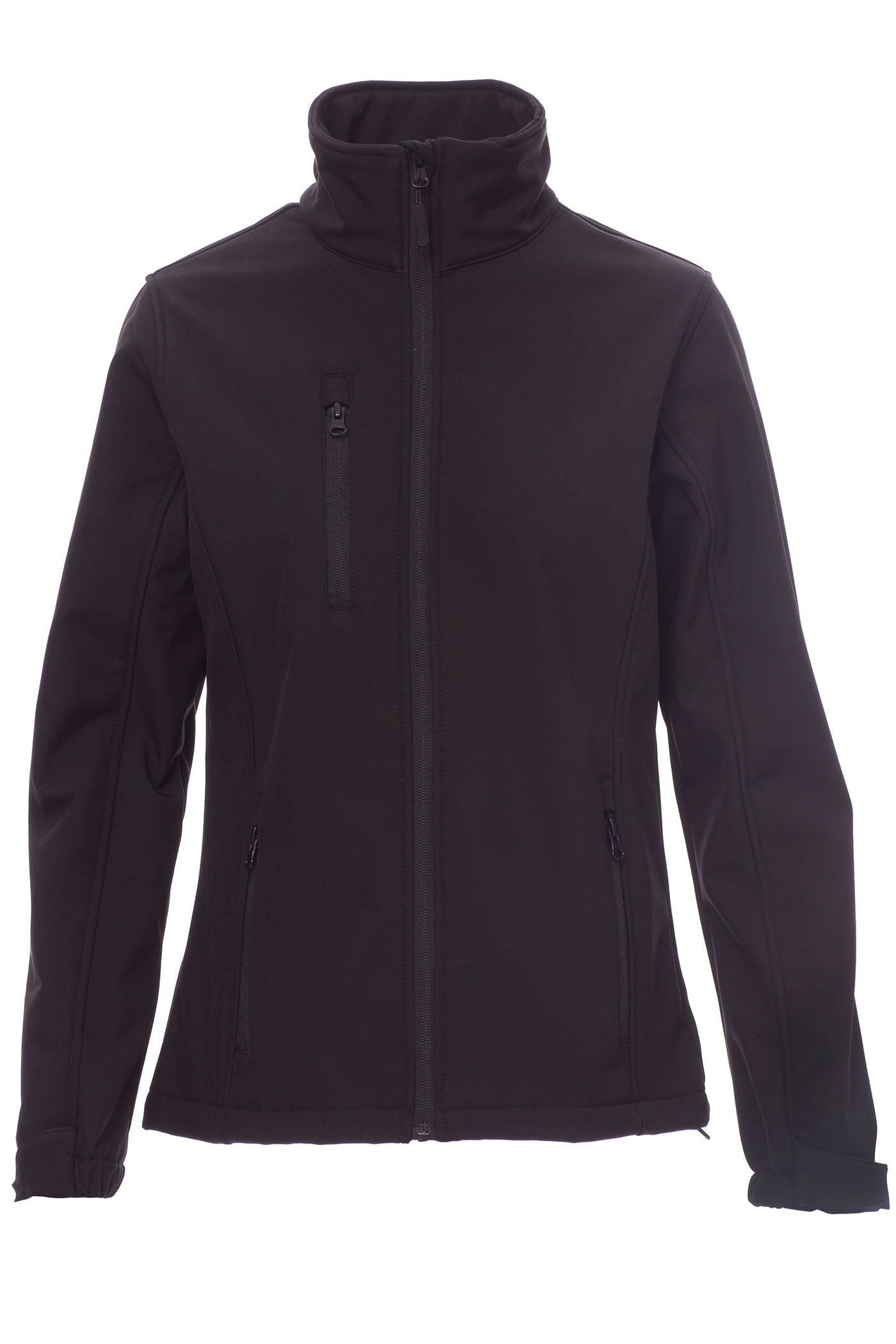 Damen Softshelljacke für Arbeit und Freizeit in Schwarz