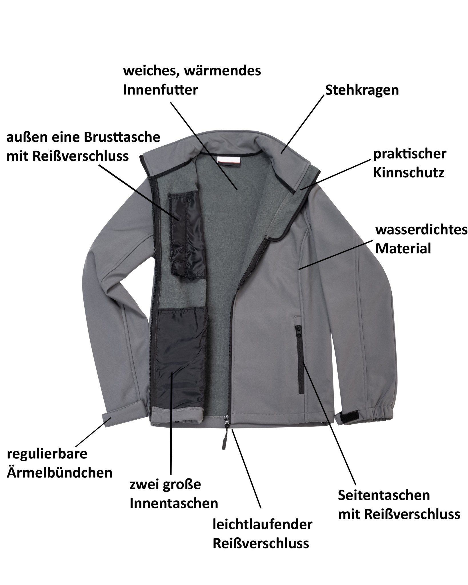 Damen taillierte Softshelljacke wasserdicht winddicht Dublin