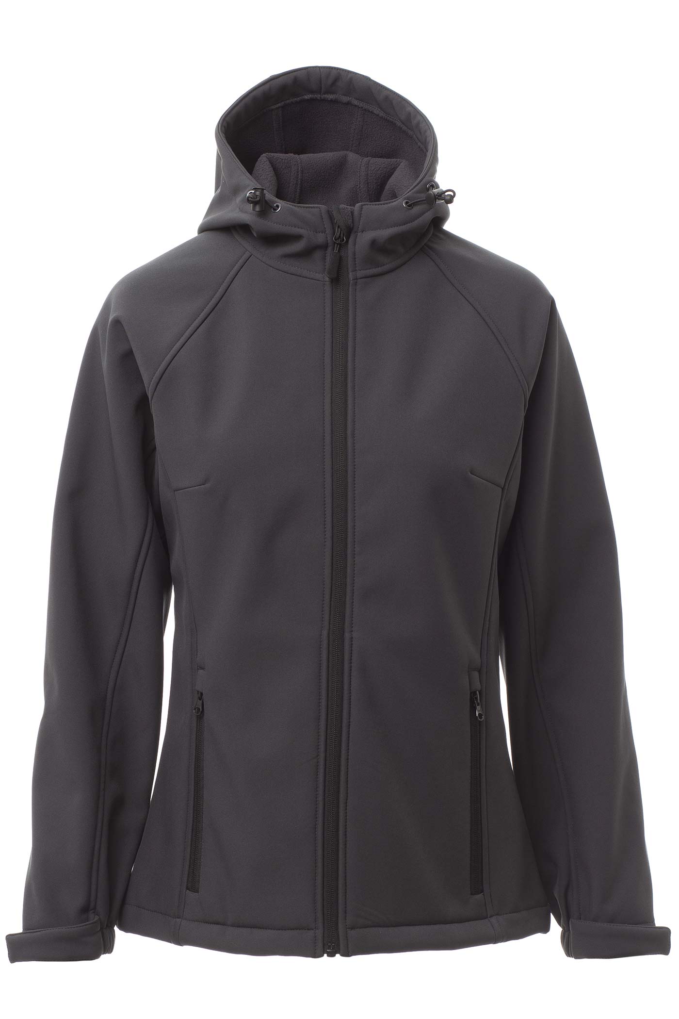 Damen Jacke aus Softshell mit Seitentaschen mit Reißverschluss in Anthrazit