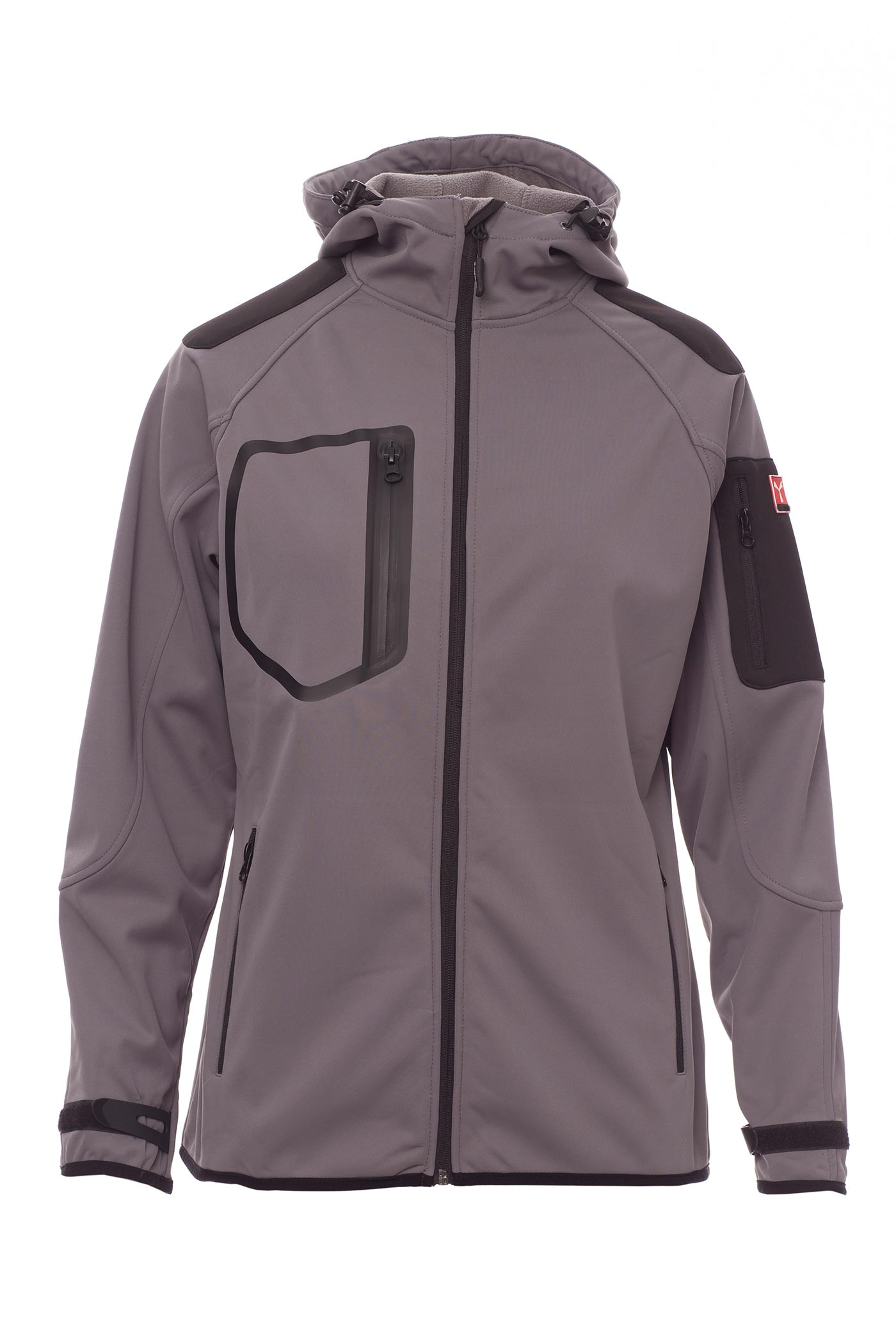 Damen Softshelljacke mit praktischen Taschen für Arbeit und Freizeit in Anthrazit