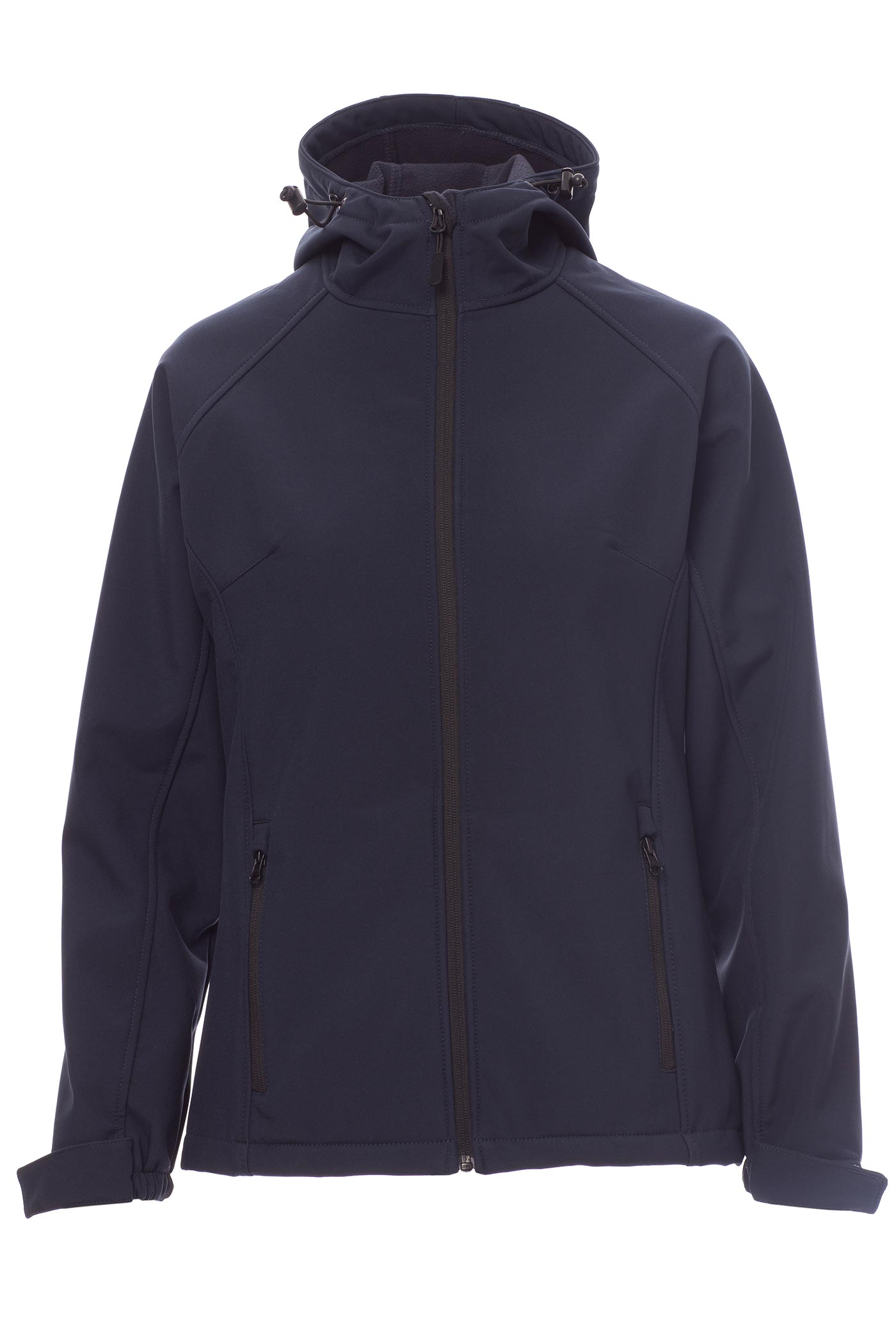 Damen Jacke aus Softshell mit Seitentaschen mit Reißverschluss in Dunkelblau