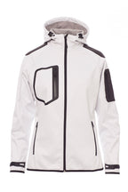 Damen Softshelljacke mit praktischen Taschen für Arbeit und Freizeit in Weiß