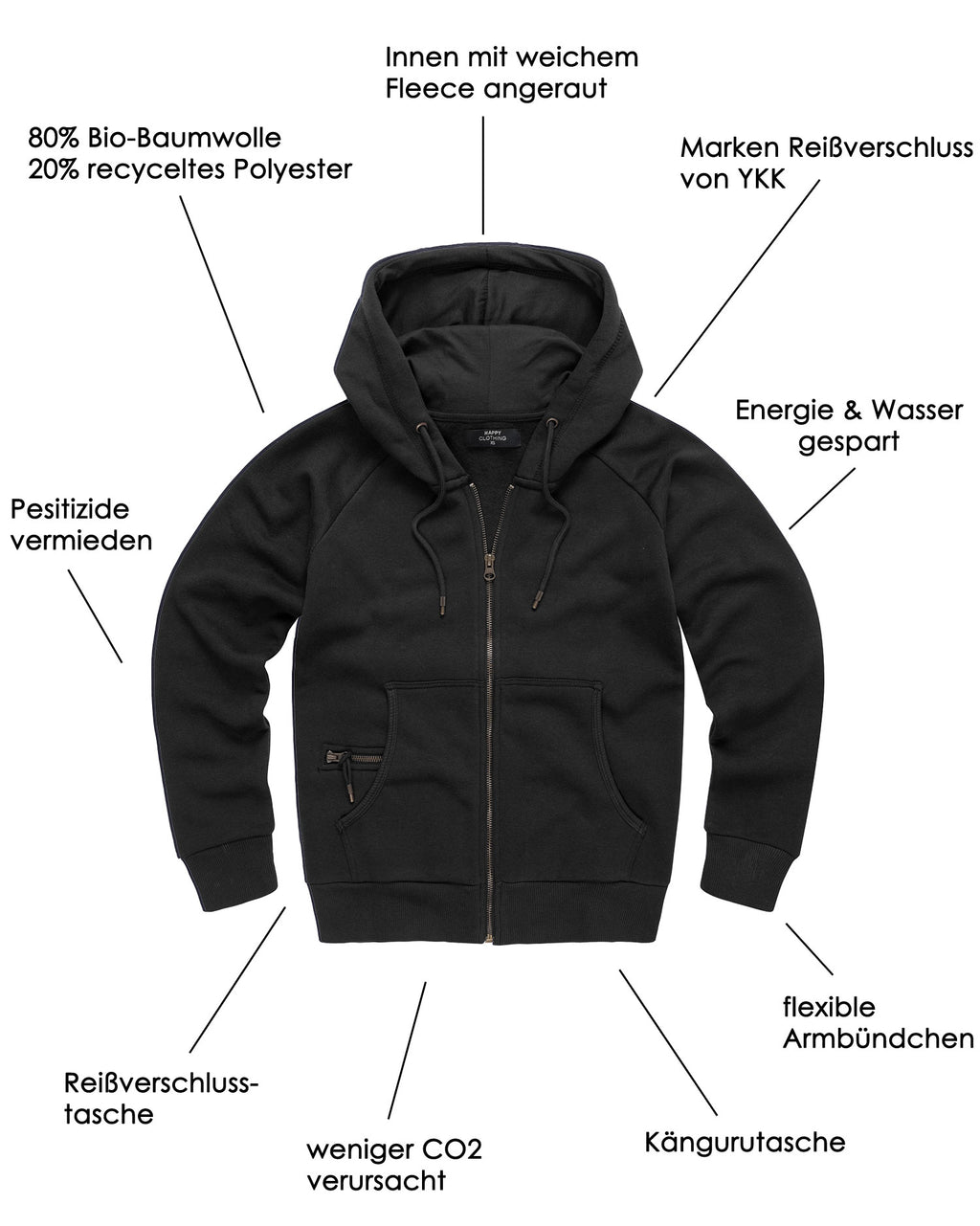 Damen Sweatjacke mit Kapuze Pine