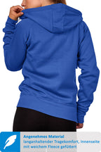 Sweatjacke für Damen mit Kapuze in Blau