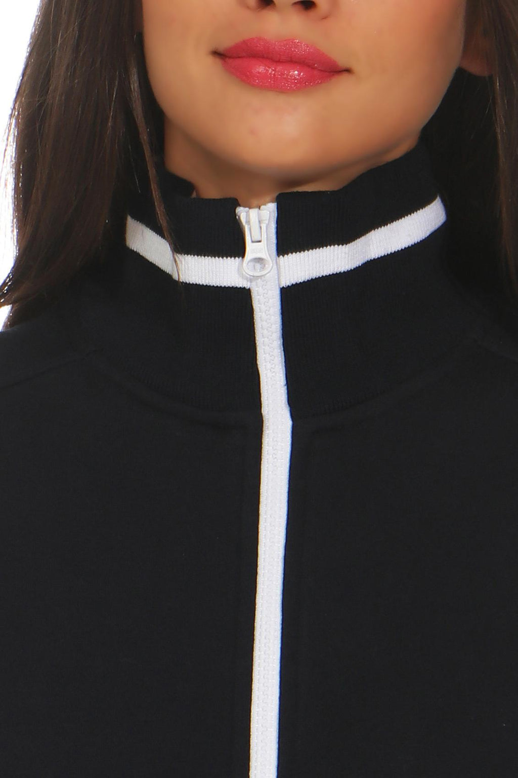Damen Sweatjacke mit Seitentaschen in Dunkelblau