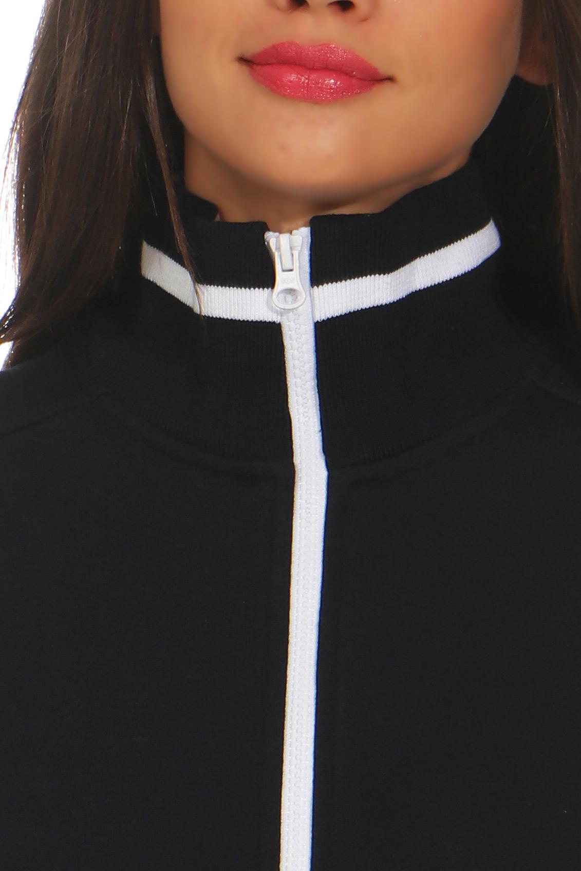Damen Sweatjacke mit Seitentaschen in Dunkelblau