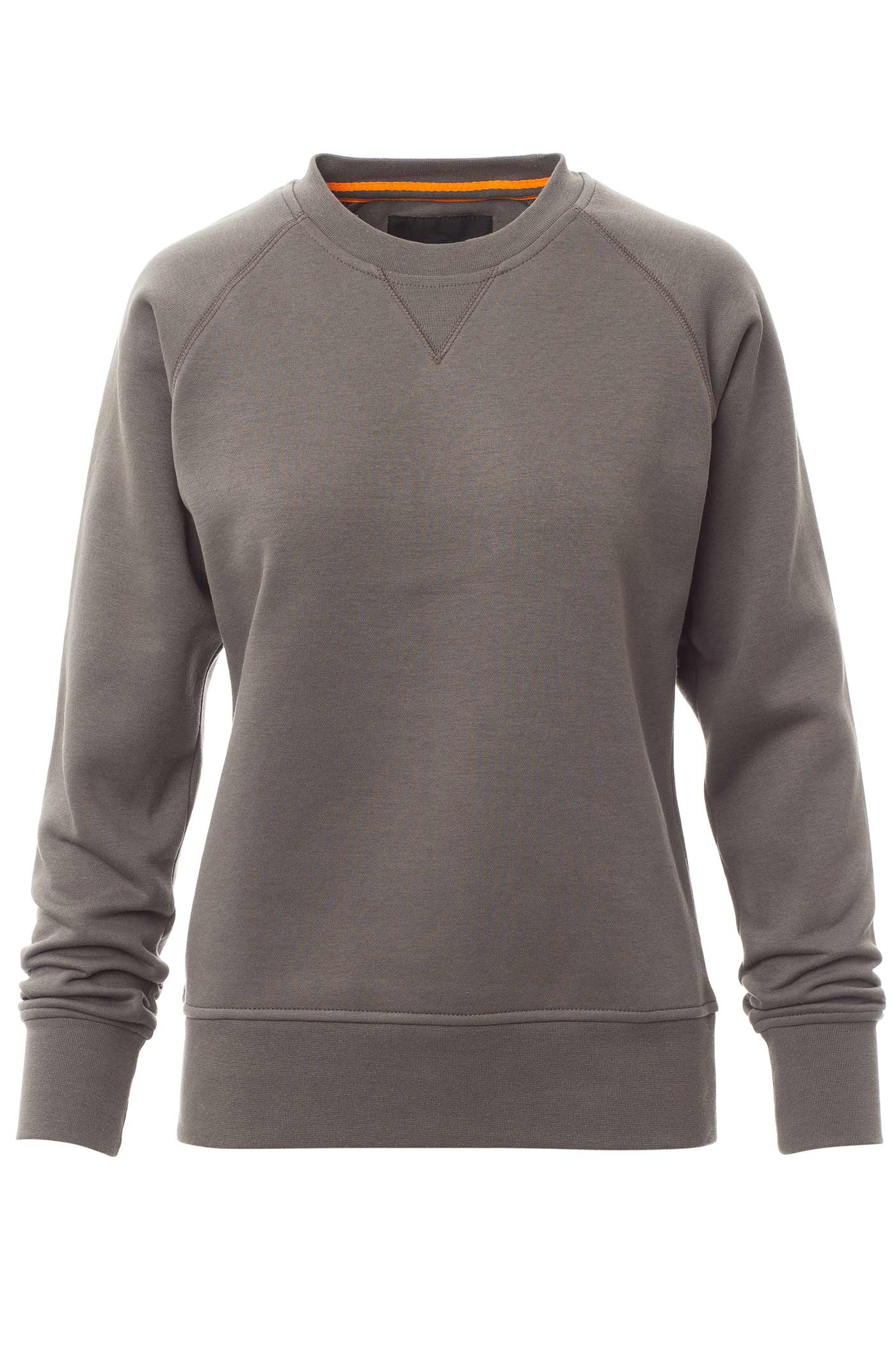 Damen Basic Sweatshirt Anthrazit