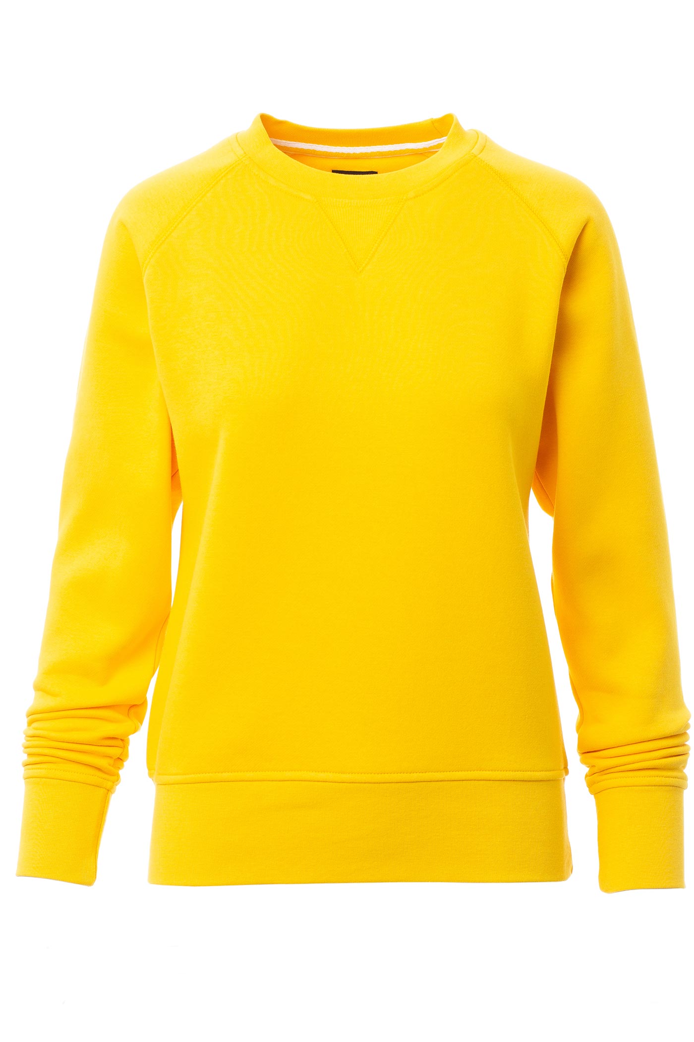 Damen Basic Sweatshirt Gelb