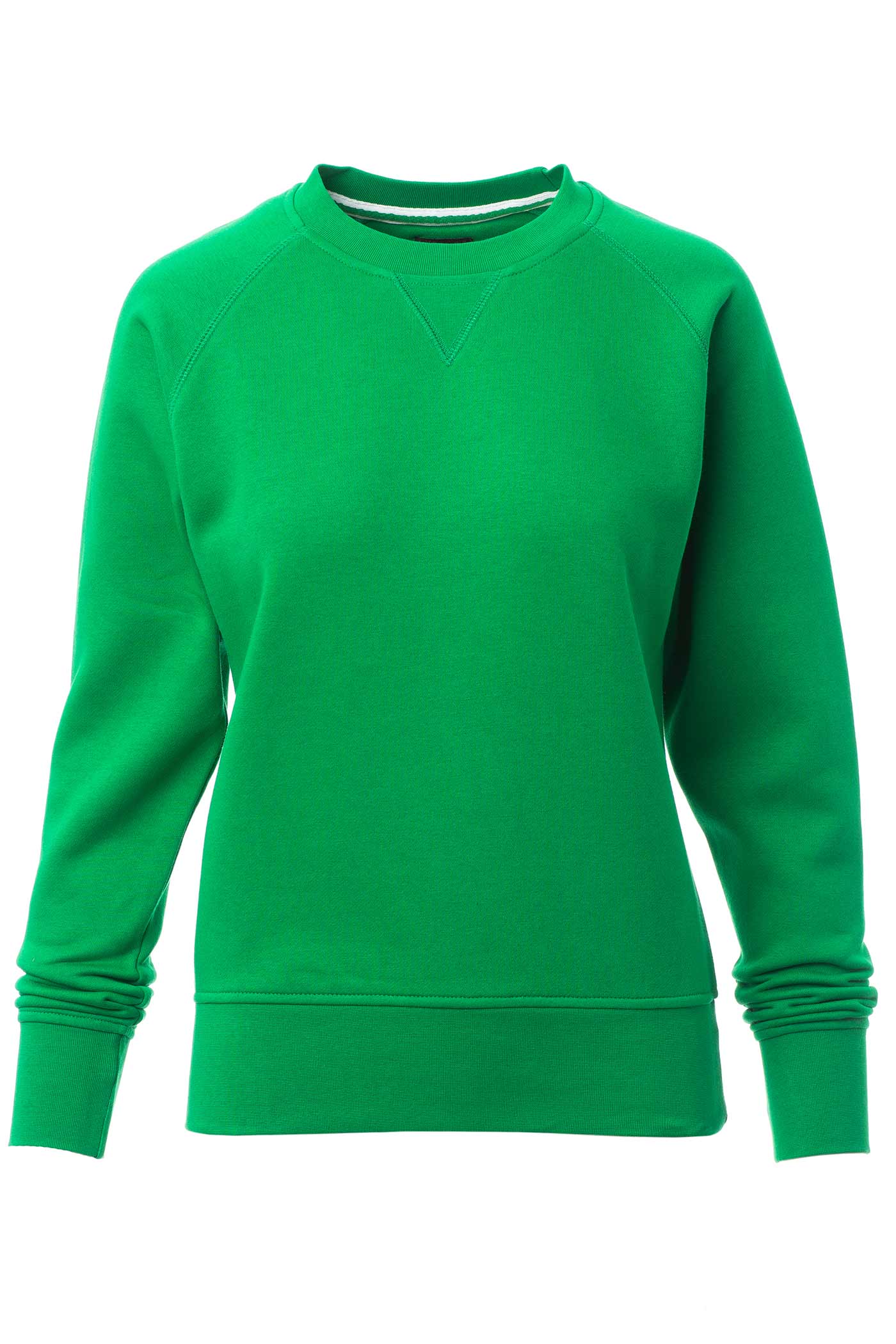 Damen Basic Sweatshirt Gelbgrün