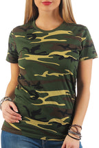 Damen Camouflage T-Shirt Sunset