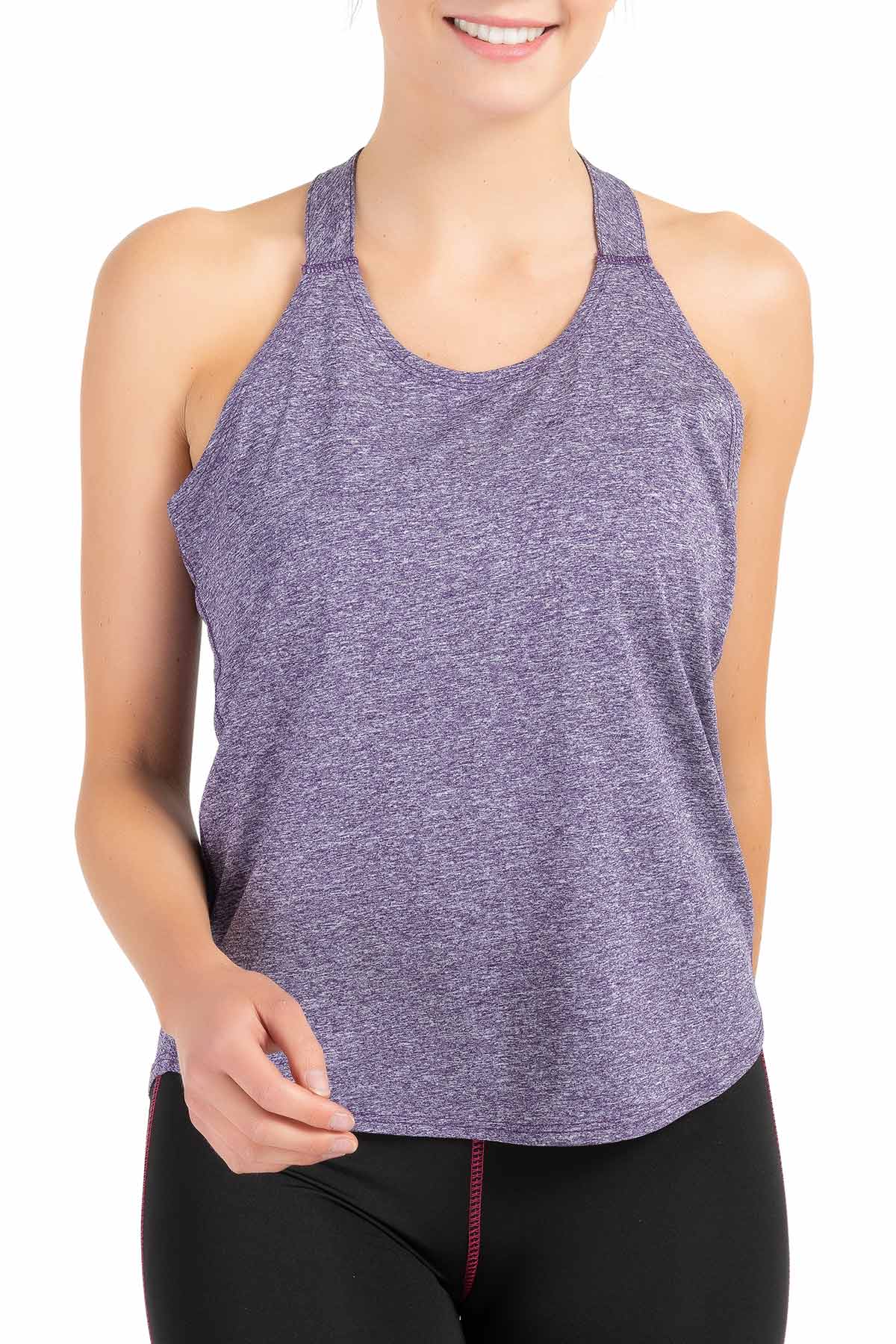 Damen Tank Top Sport Shirt mit tiefem Rückenausschnitt TR028