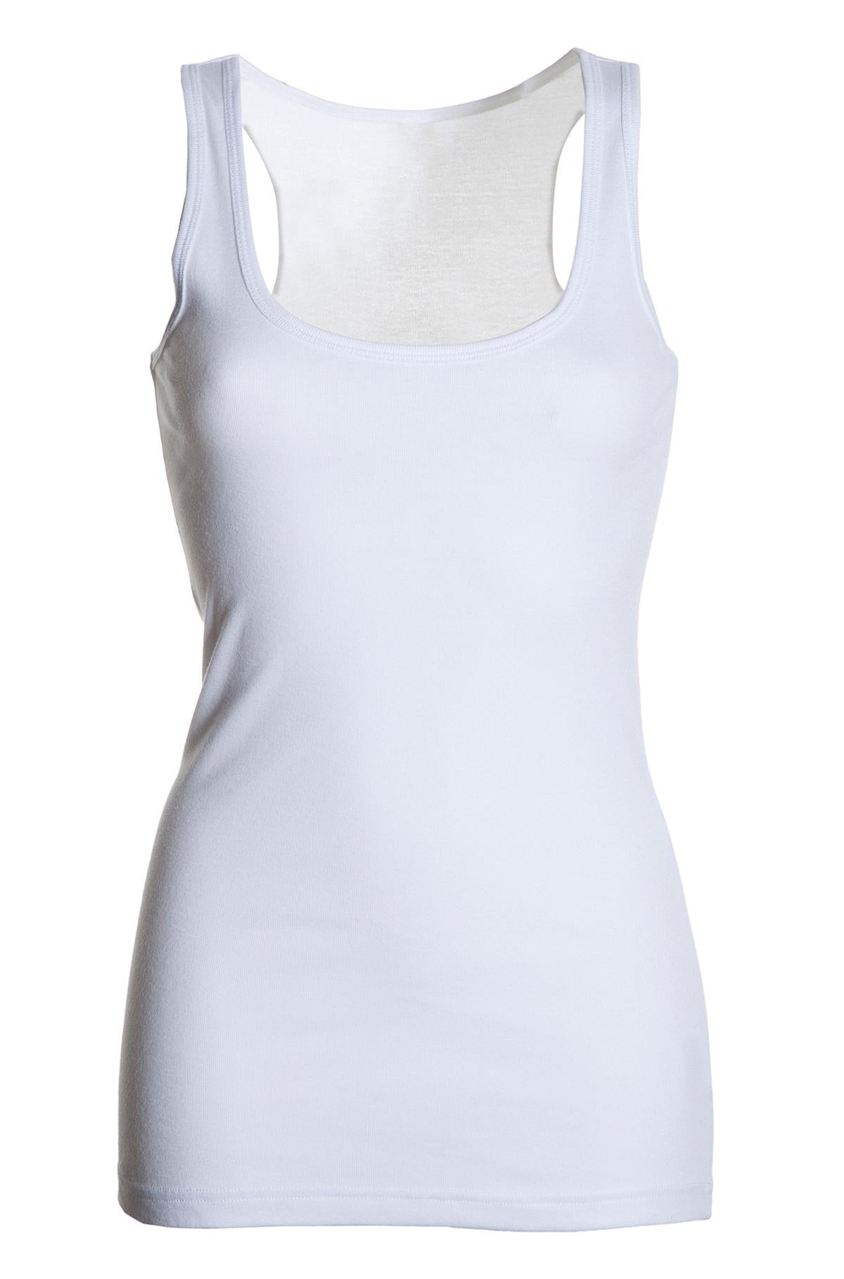 Damen Tanktop aus Baumwolle in Weiß