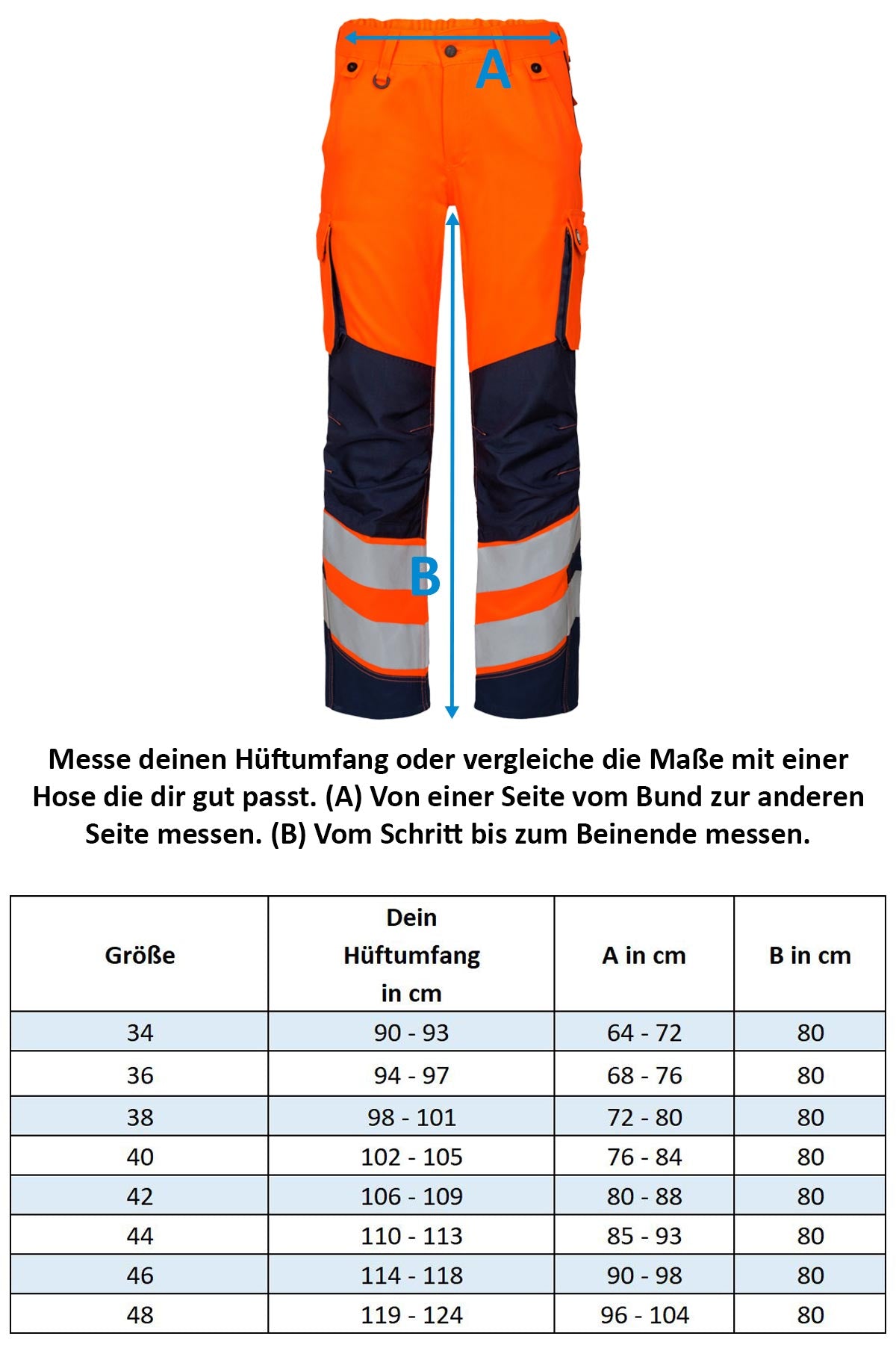 Damen lange Warnschutzhose Safety Light