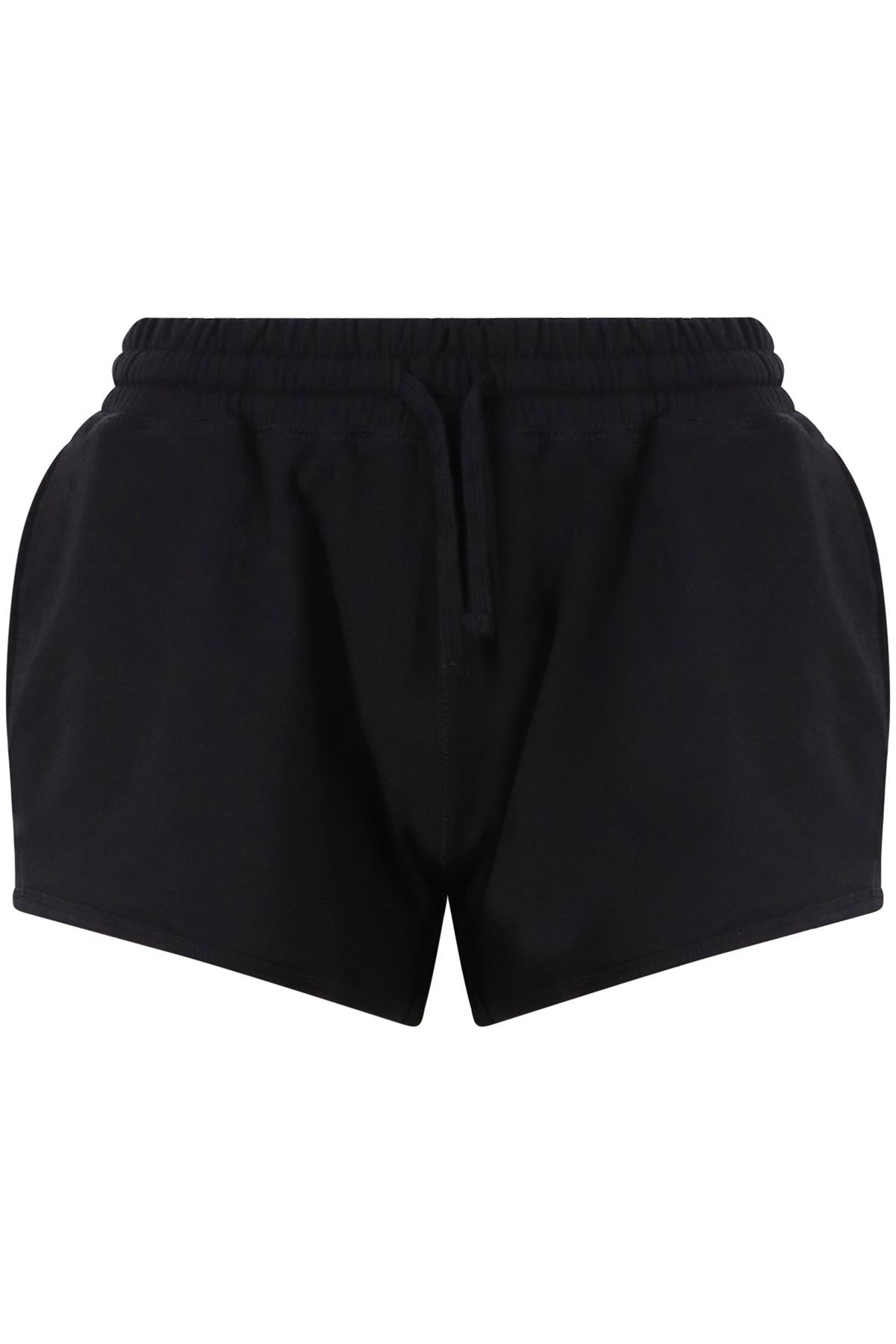 Kurze Damen Sporthose Schwarz