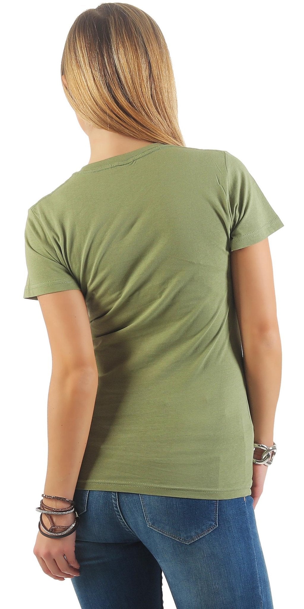 Damen Basic T-Shirt Sunset