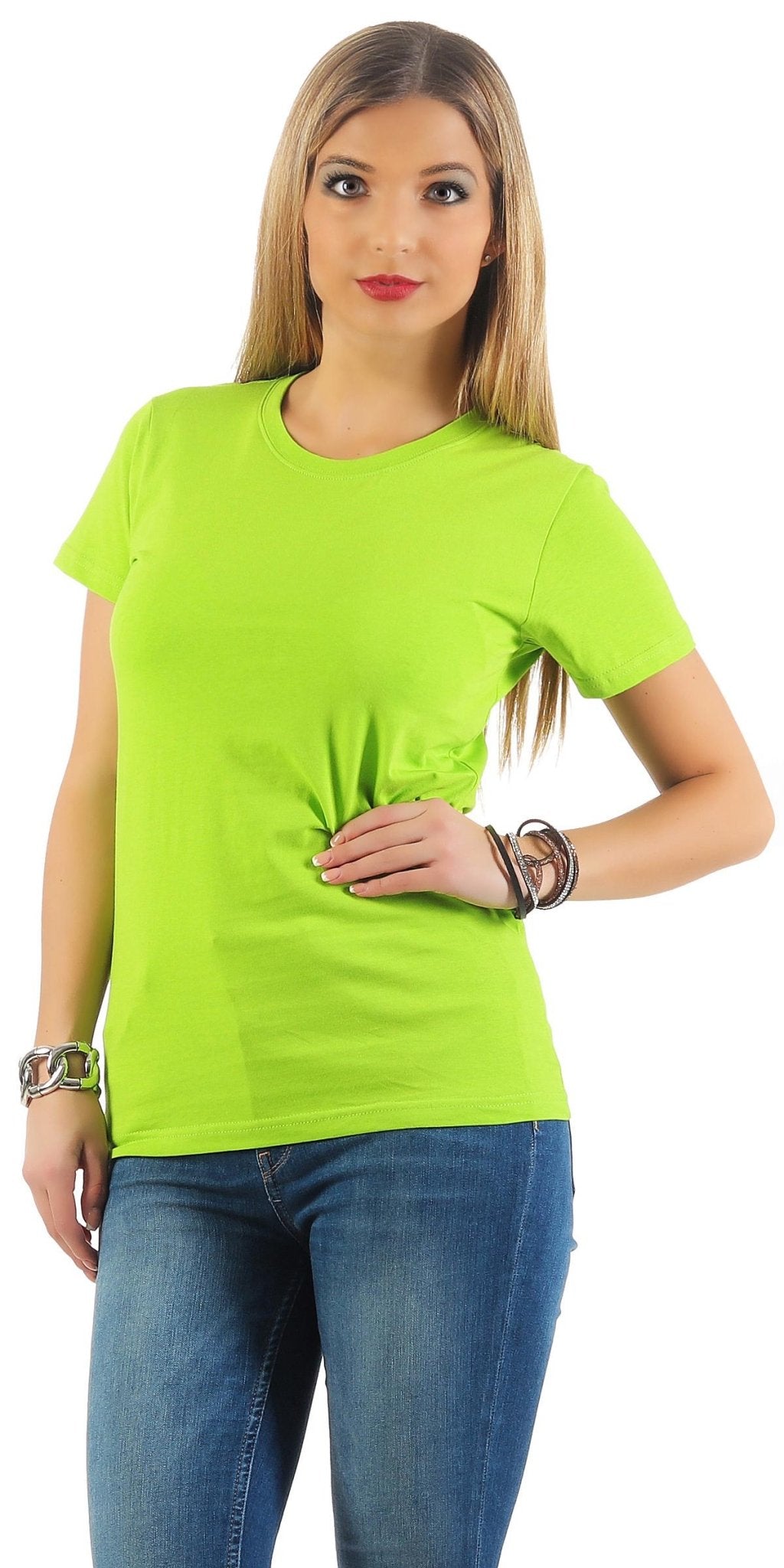 Damen Basic T-Shirt Sunset