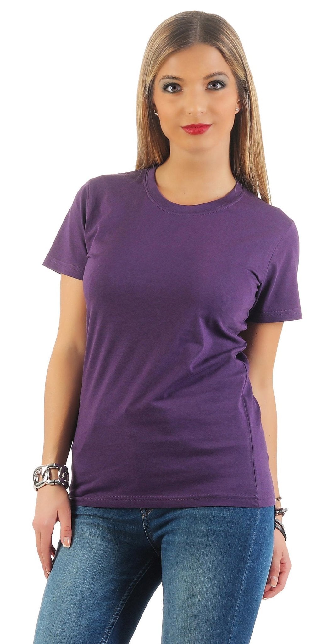 Damen Basic T-Shirt Sunset
