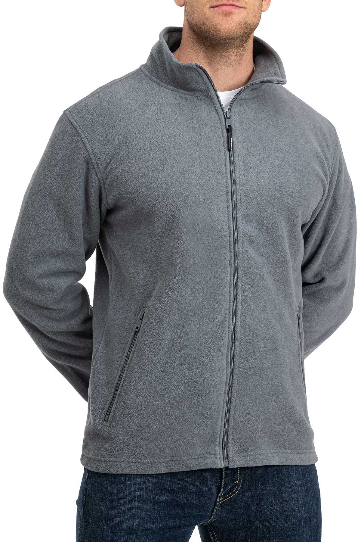 Herren Fleecejacke Anthrazit 