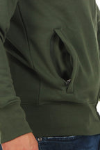 robuste Sweatjacke mit Seitentaschen in Grün