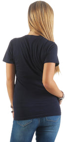 Damen Basic T-Shirt Sunset