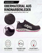 ESD Sicherheitsschuh S3S mit Kunststoffkappe Leder X-Moon