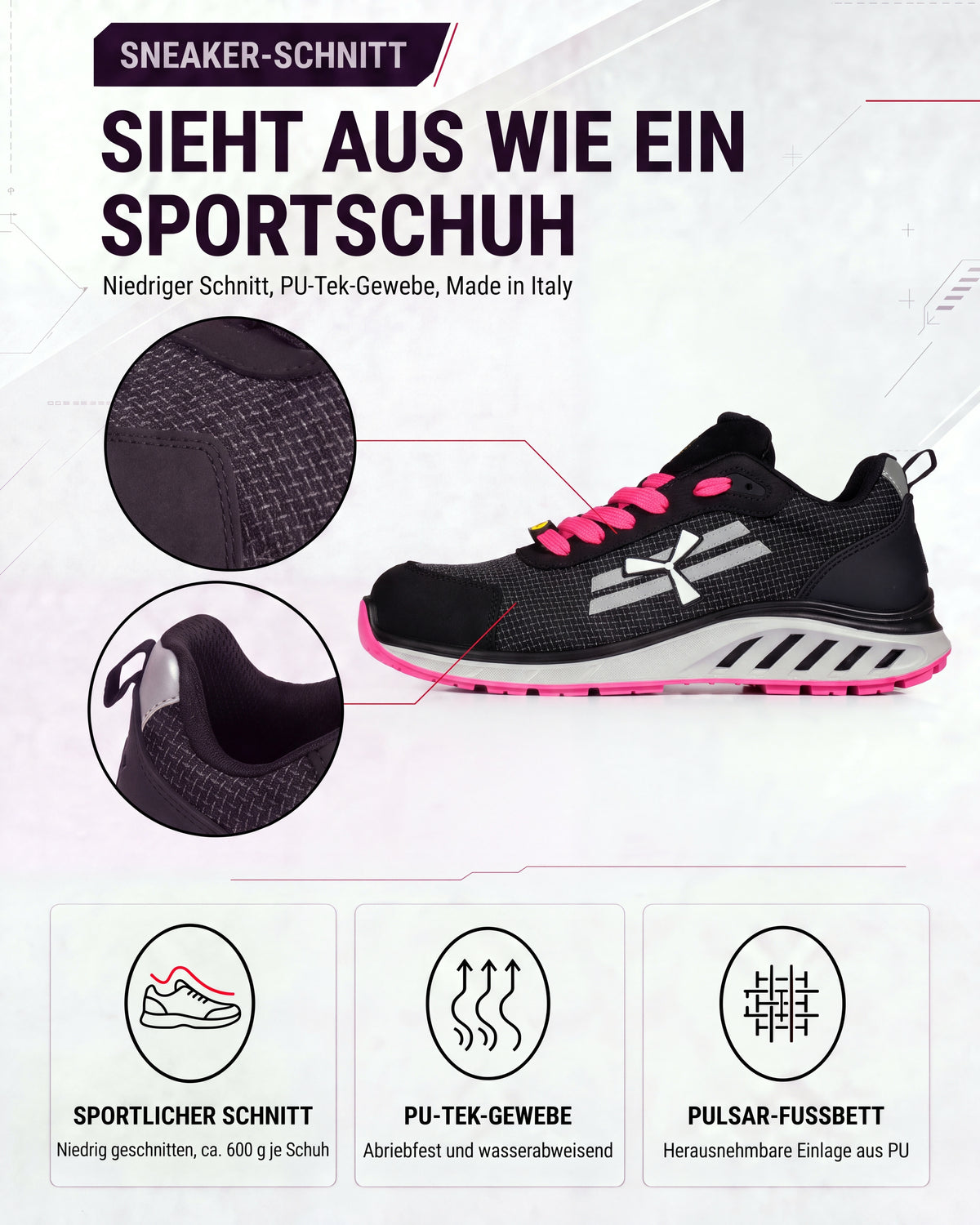 ESD Sicherheitsschuh Arbeitsschuh S3S sportlich leicht X-Mars