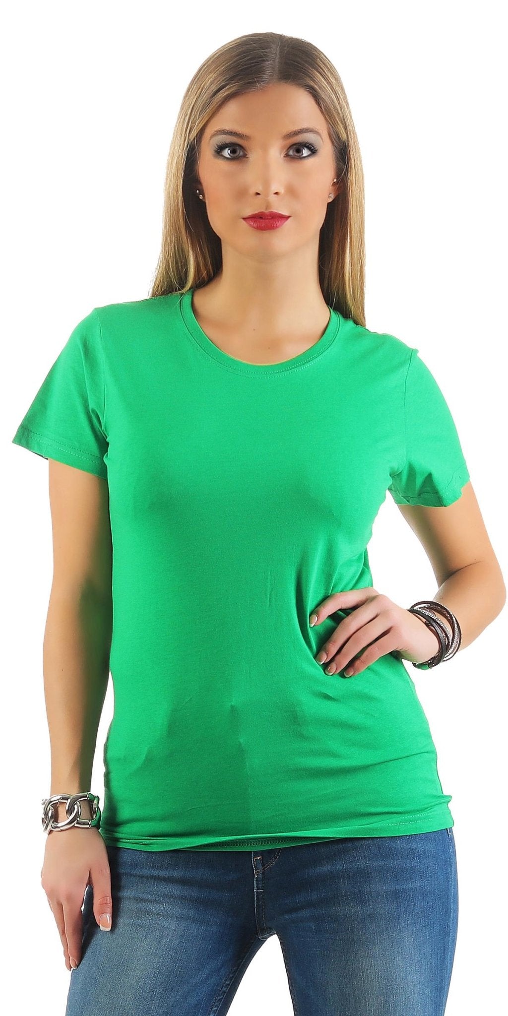 Damen Basic T-Shirt Sunset