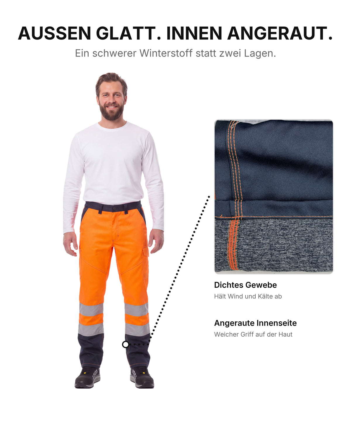 Herren Warnschutzhose Winter Charter