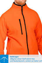 Herren Jacke aus Fleece für Outdoor-Arbeiten in Orange