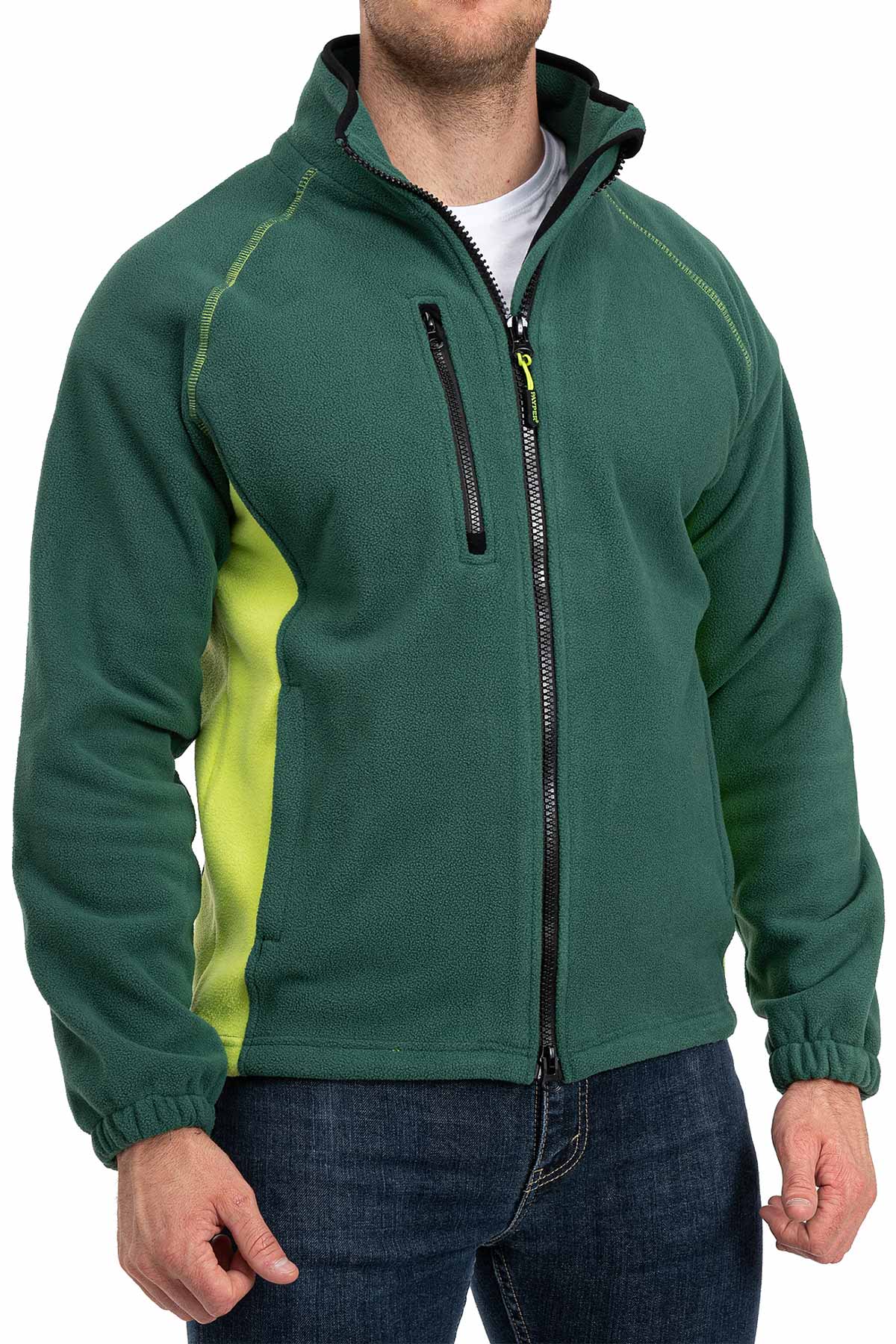 Fleecejacke für Herren in großen Größen in Grün