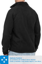 Jacke aus Fleece Rueckseite mit Stehkragen in Schwarz