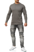 Herren Langarmshirt 100% Baumwolle Pineta