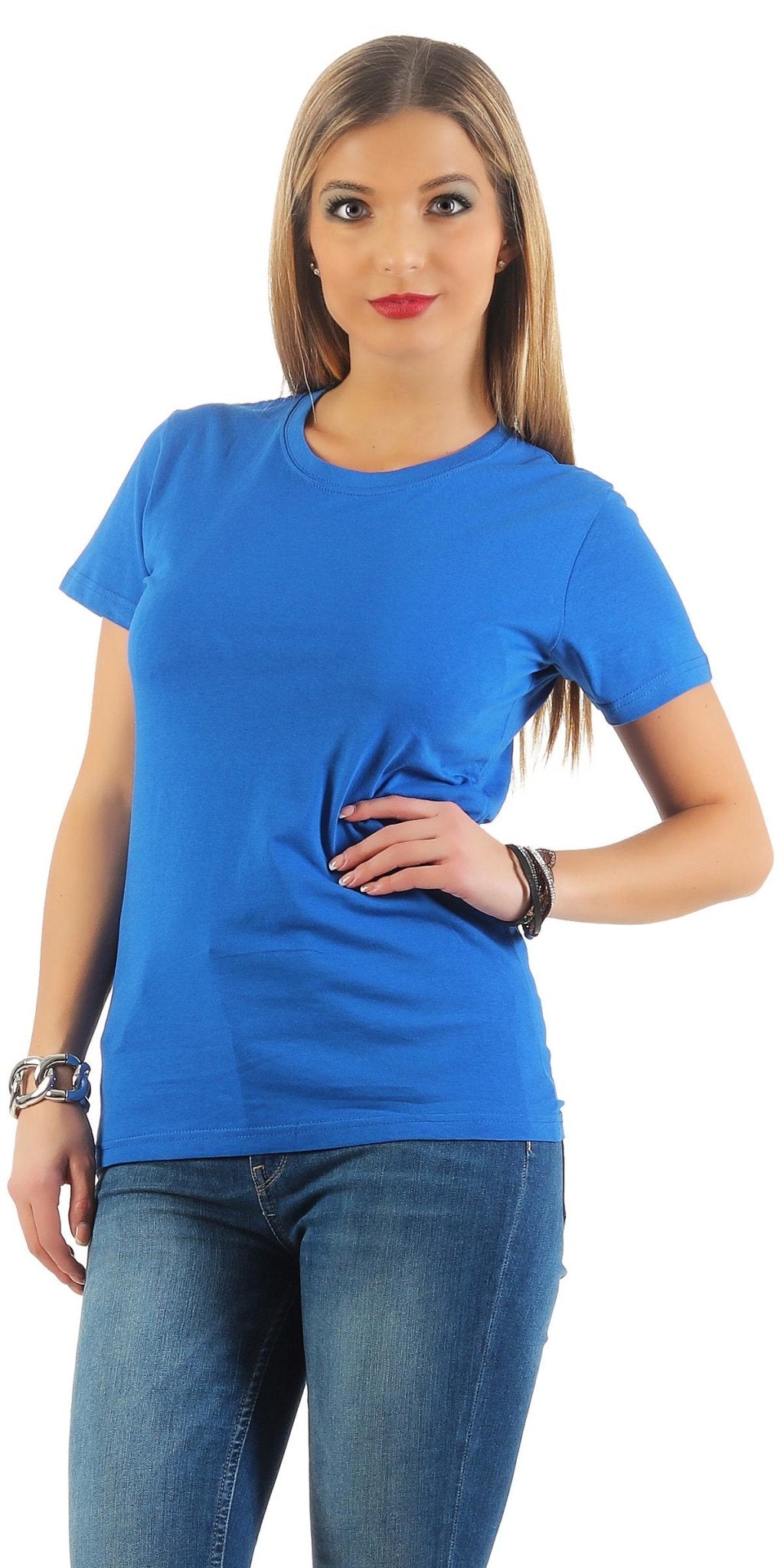 Damen Basic T-Shirt Sunset