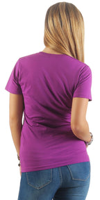 Damen Basic T-Shirt Sunset