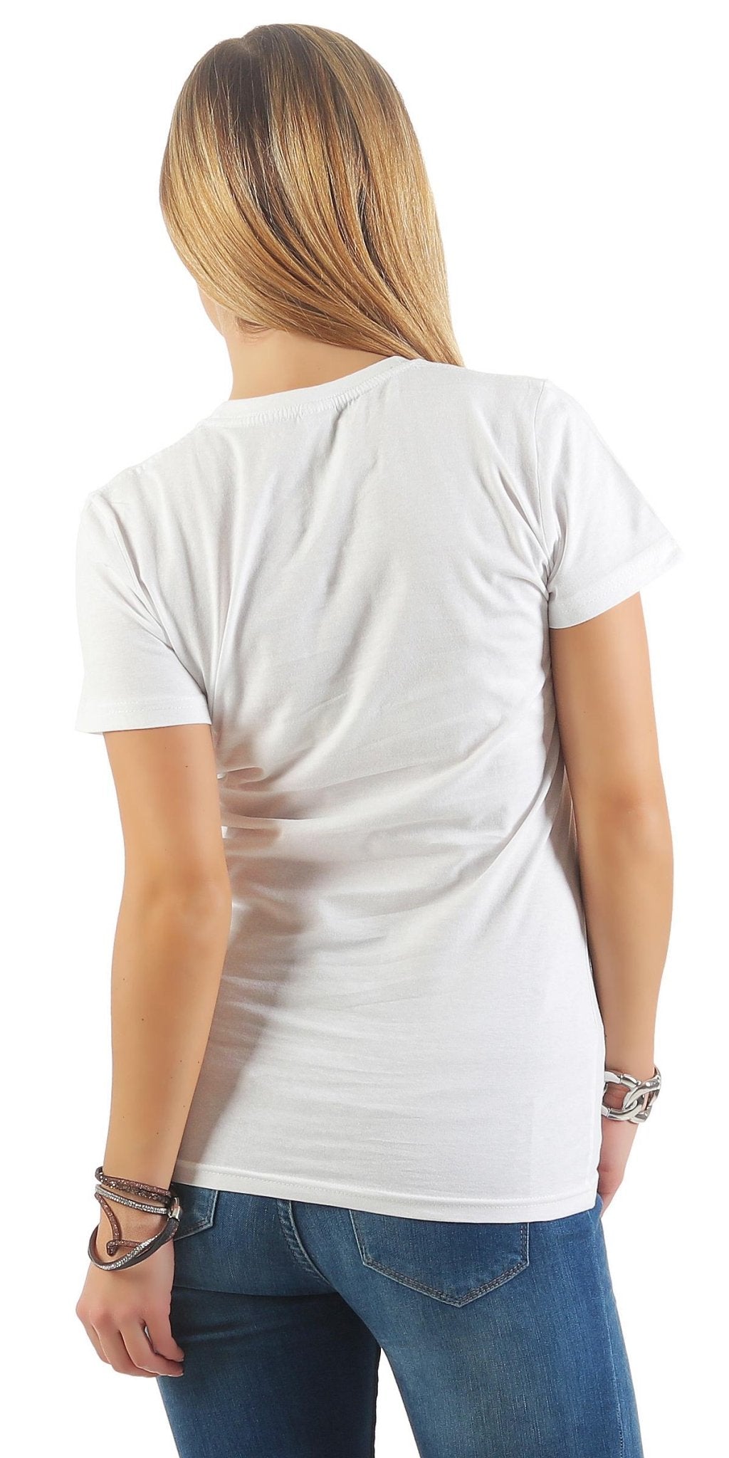 Damen Basic T-Shirt Sunset