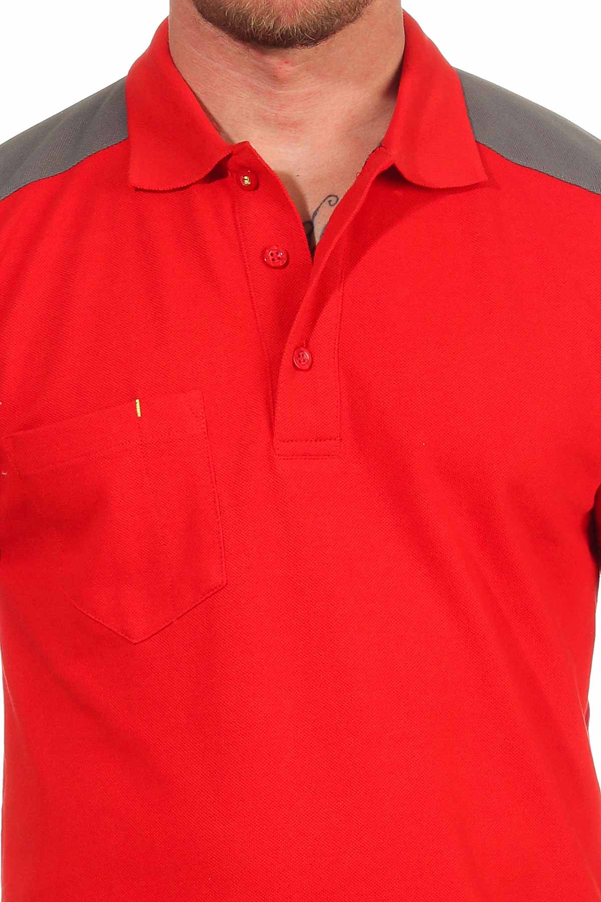 Poloshirt mit Kragen Rot