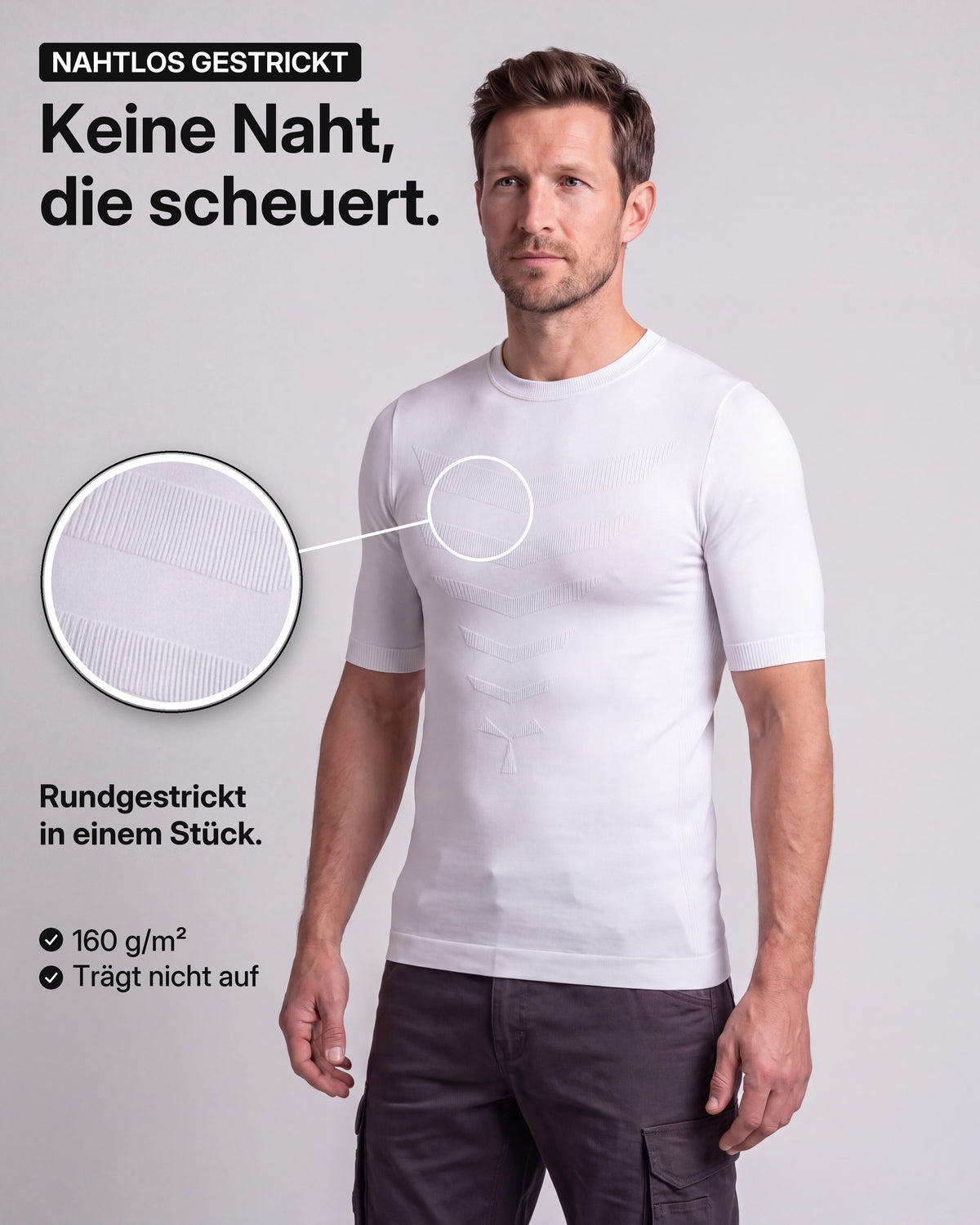 Herren Funktionsunterhemd Kurzarm nahtlos – TPlay SS