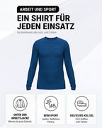 Herren Funktionsshirt Langarm nahtlos mit Rundhals – TPlay LS
