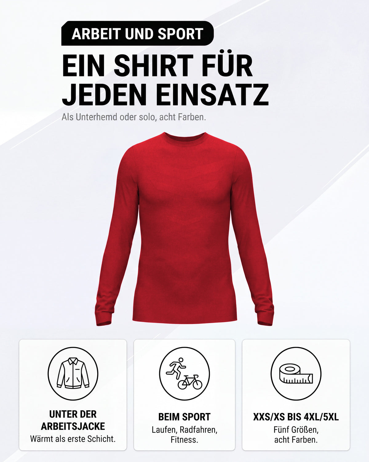 Funktionsshirt Herren Langarm TPlay LS in Rot