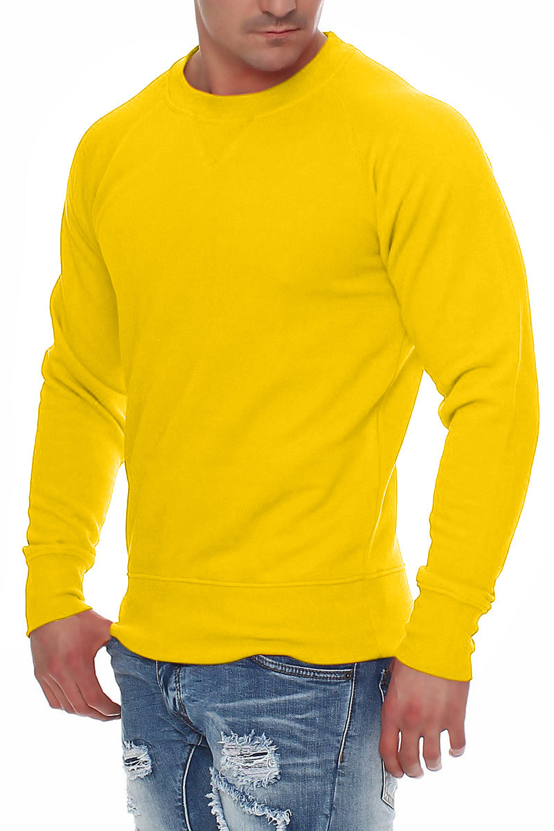 Basic Pullover für Männer Alltagssweatshirt in Gelb