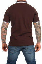 günstiges Basic Poloshirt für Männer in großen Größen in Braun