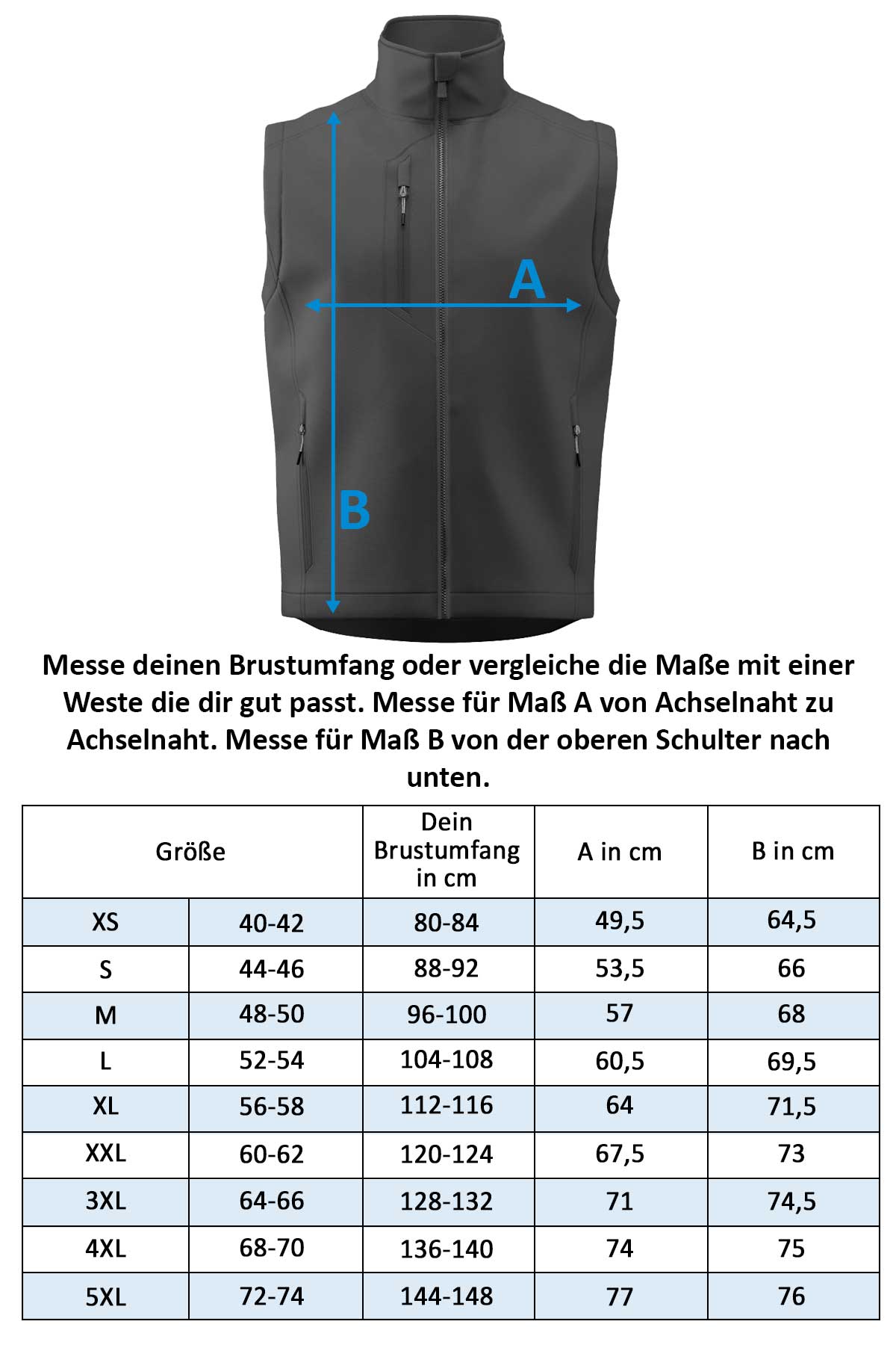 Herren Arbeitsweste aus Softshell wattiert mit Stehkragen Weste Creek Pad Vest